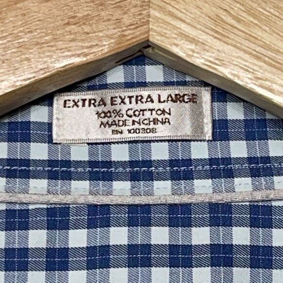 Peter Millar Shirt Mens Size XXL Button Down Blue Check Casual Preppy Career - Picture 4 of 11